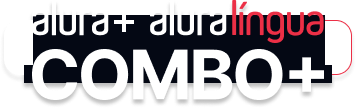 Combo da Alura+ com o Alura lingua